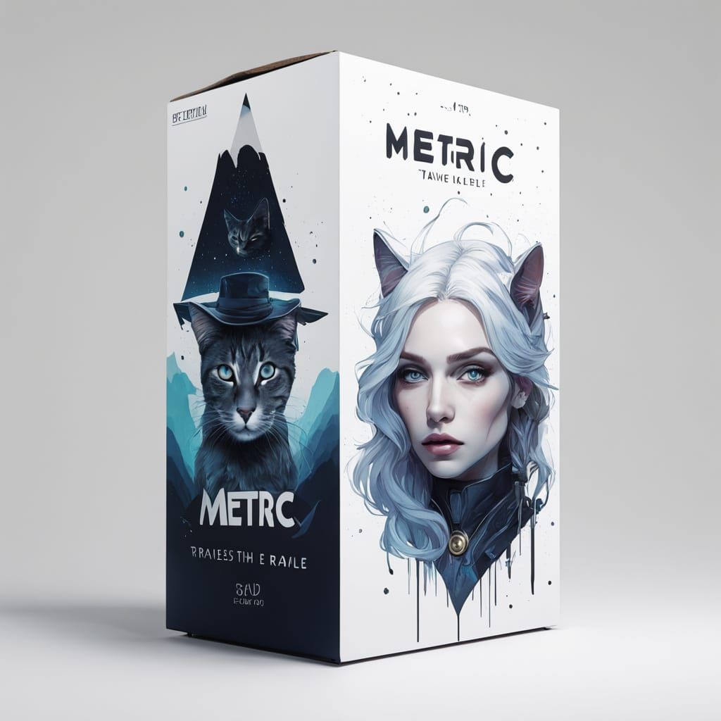 Collectible Doll Box Art Featuring Witch and Cat