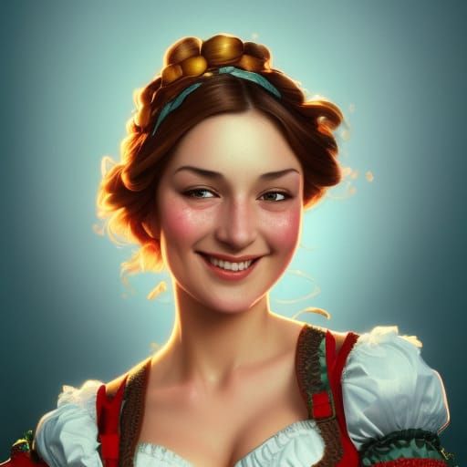 Oktoberfest Celebration: Hyperdetailed Digital Portrait
