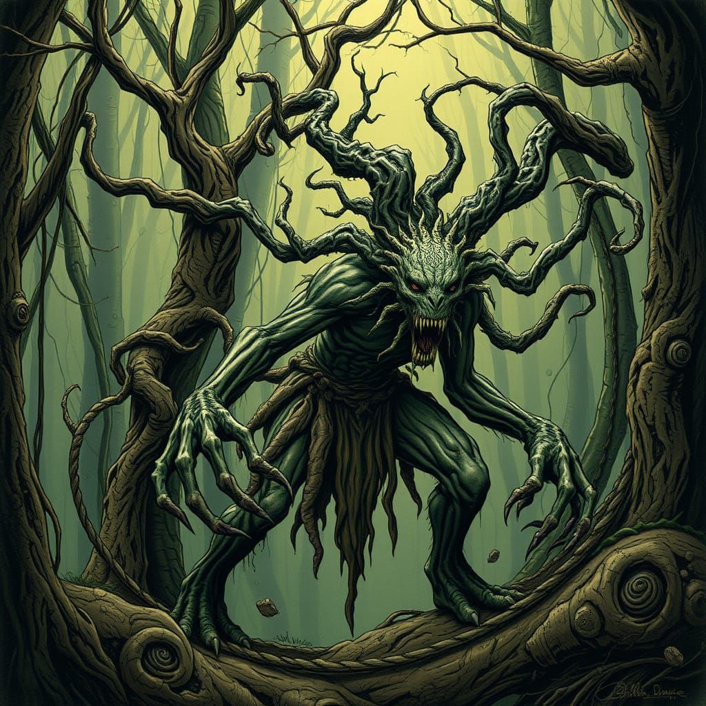 Eldritch technique twisting forest dweller