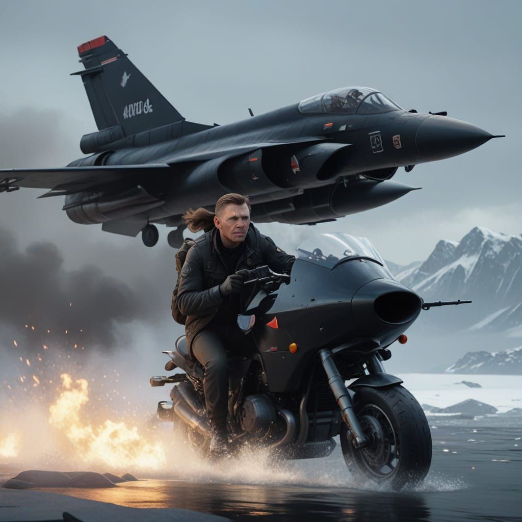 Sleek Soviet Spy and James Bond in 1960s Action Scene