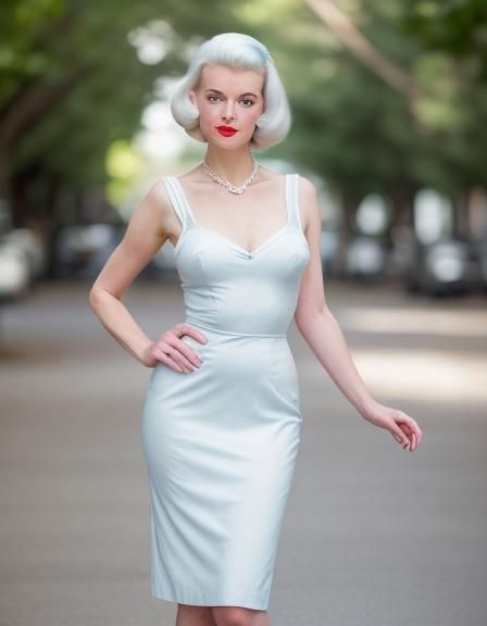 Elegant 1950s Society Lady Portrait