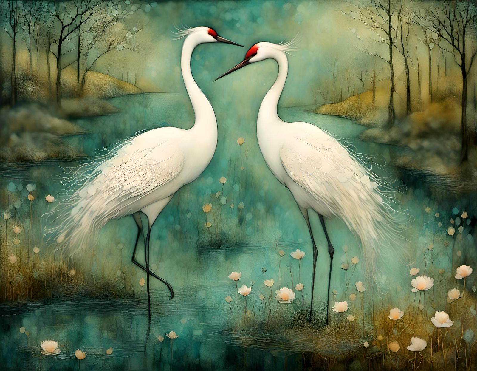 Love affair (cranes)