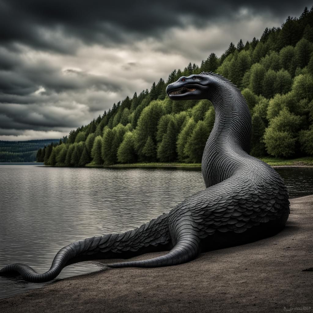 Hyperrealistic Loch Ness Monster in Cinematic Style