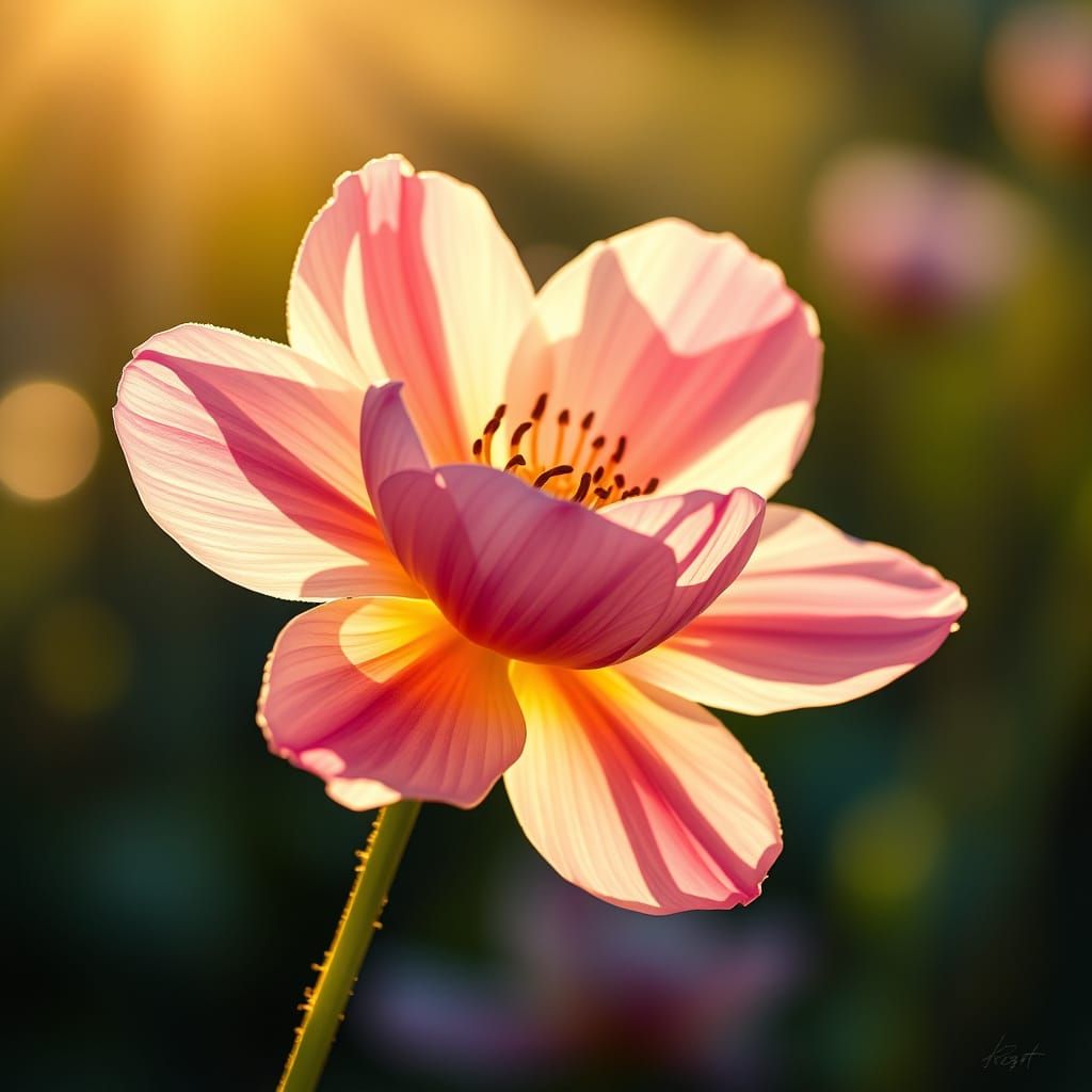 Impressionist Flower Bathed in Sunlight