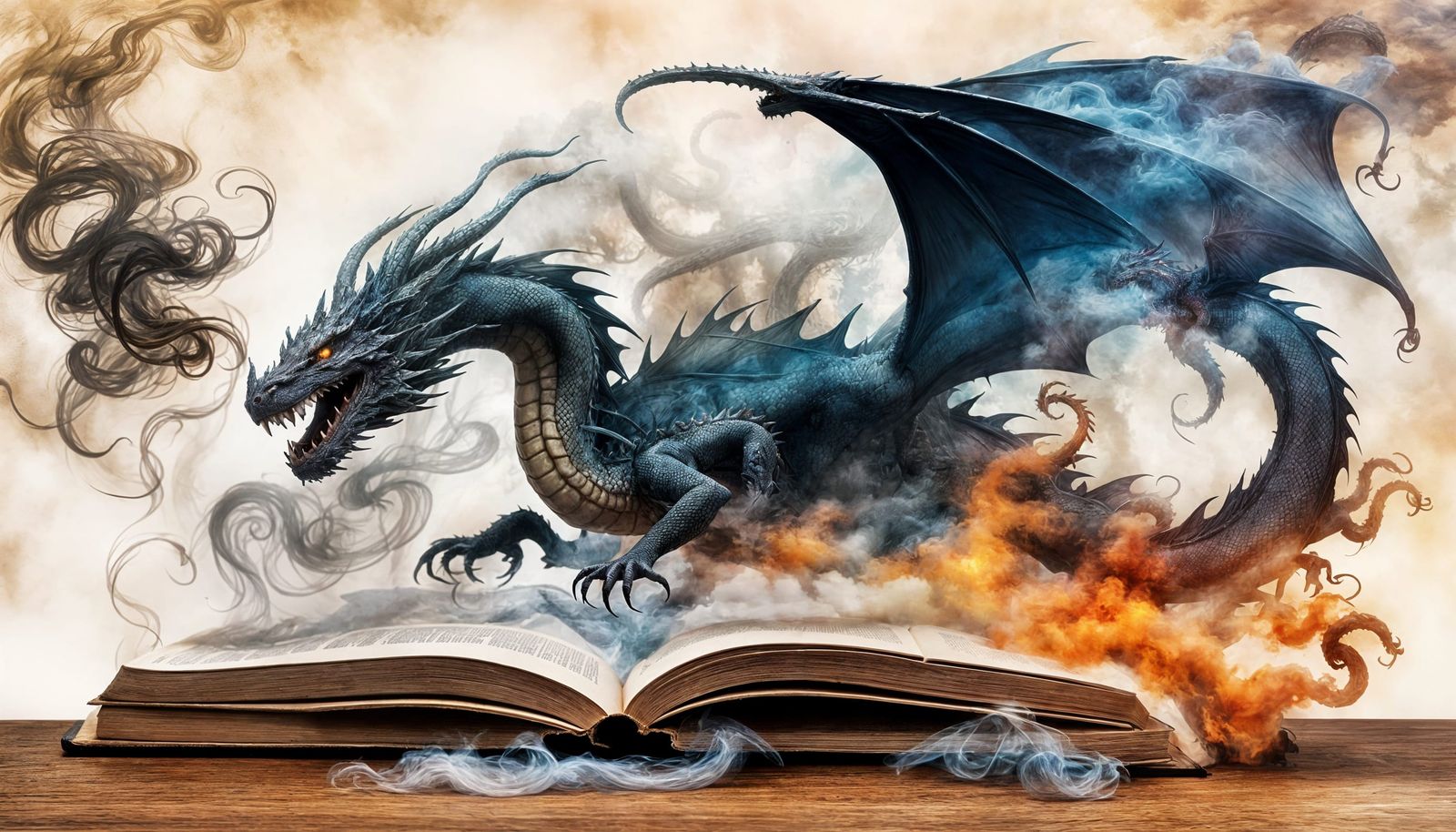 a quick spell to create a dragon sets the grimoire on fire. ...