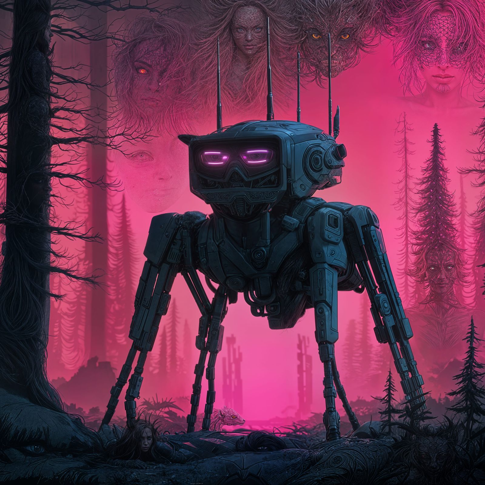 Cyberpunk Bambi: A Fierce, Shallow-Focused Portrait