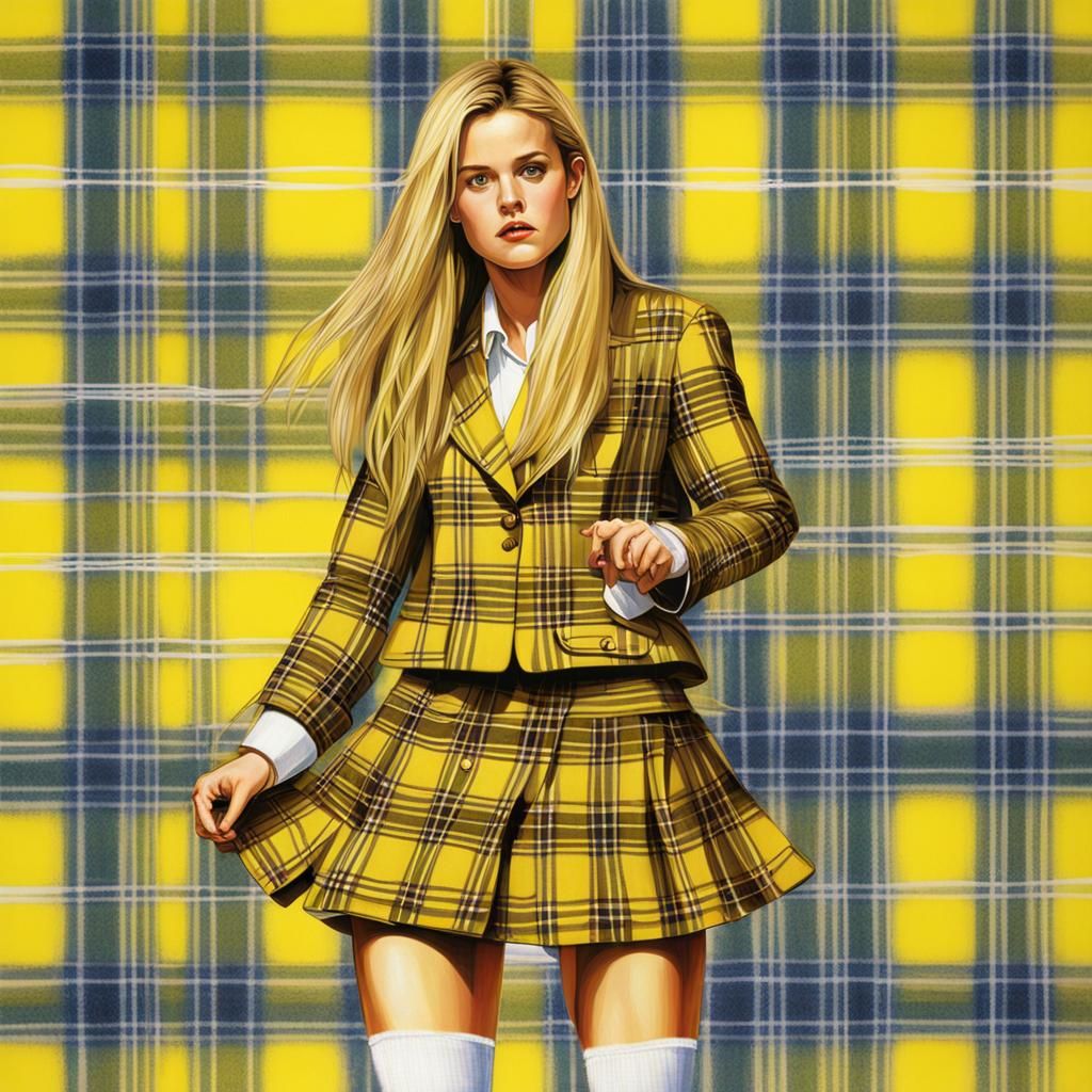 Alicia Silverstone as Clueless' Cher in Yellow Tartan