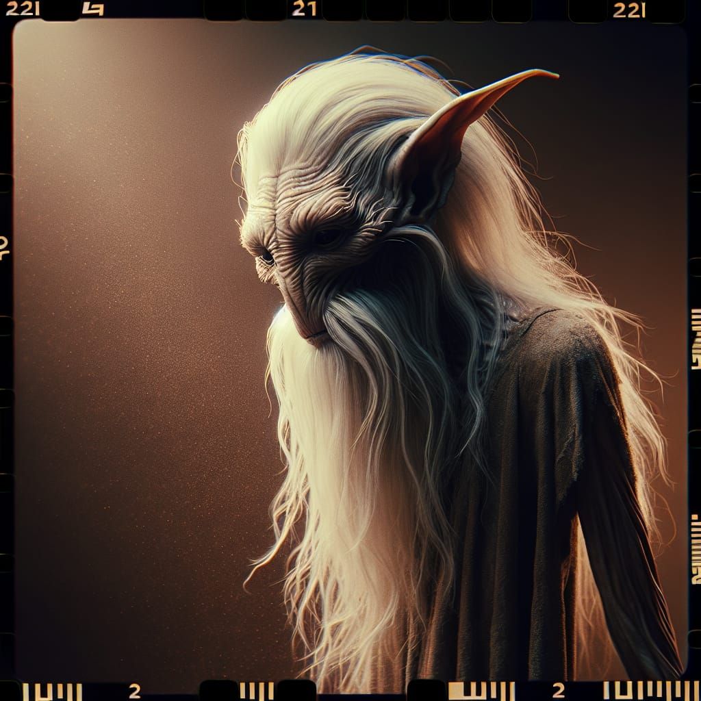 Shy Nalfeshnee with White Beard in Film Still