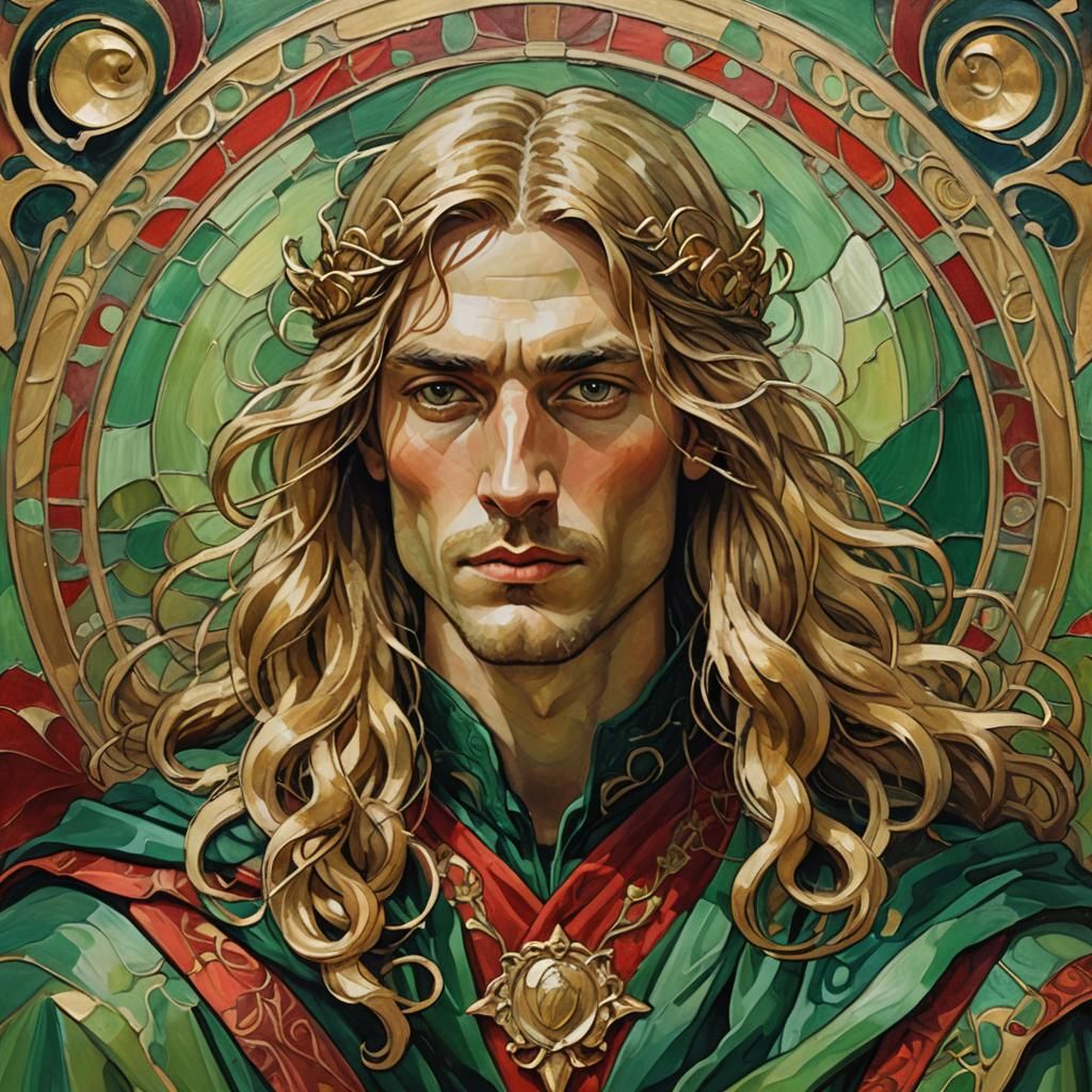 Art Nouveau Portrait in the Style of Gustav Klimt