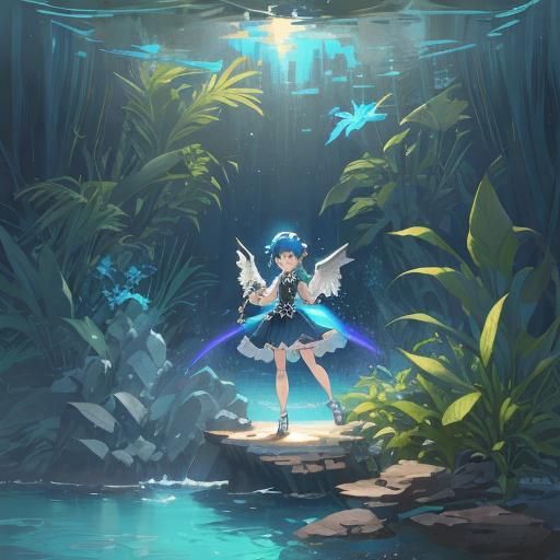 Winged Girl Controls Water in Beach Treehouse