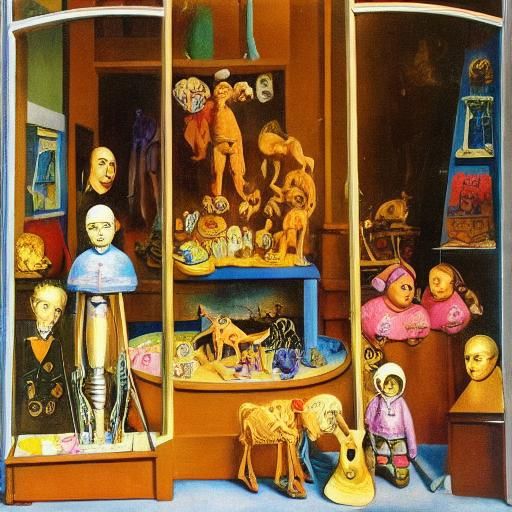 Surreal Toy Shop Window Display