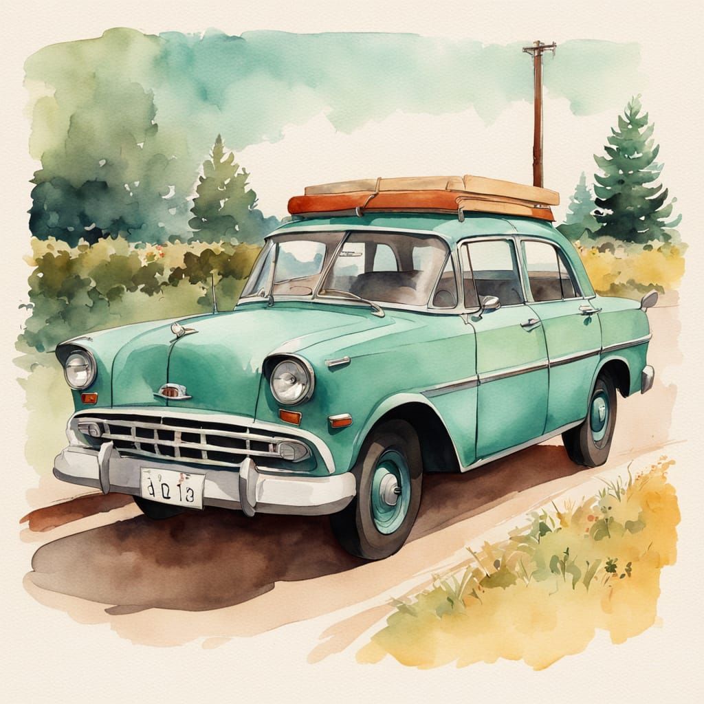 Whimsical Wes Anderson Watercolor