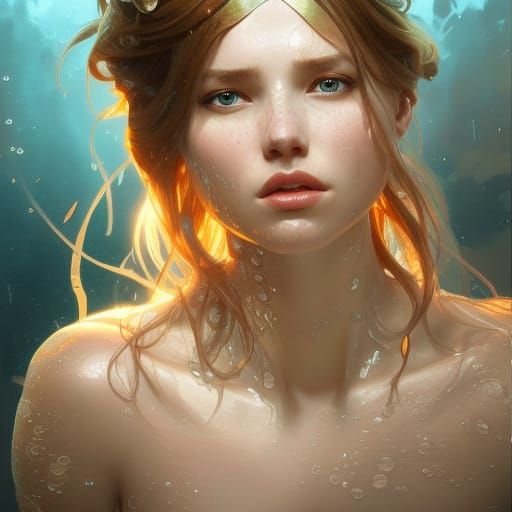 Detailed Portrait of a Water Princess