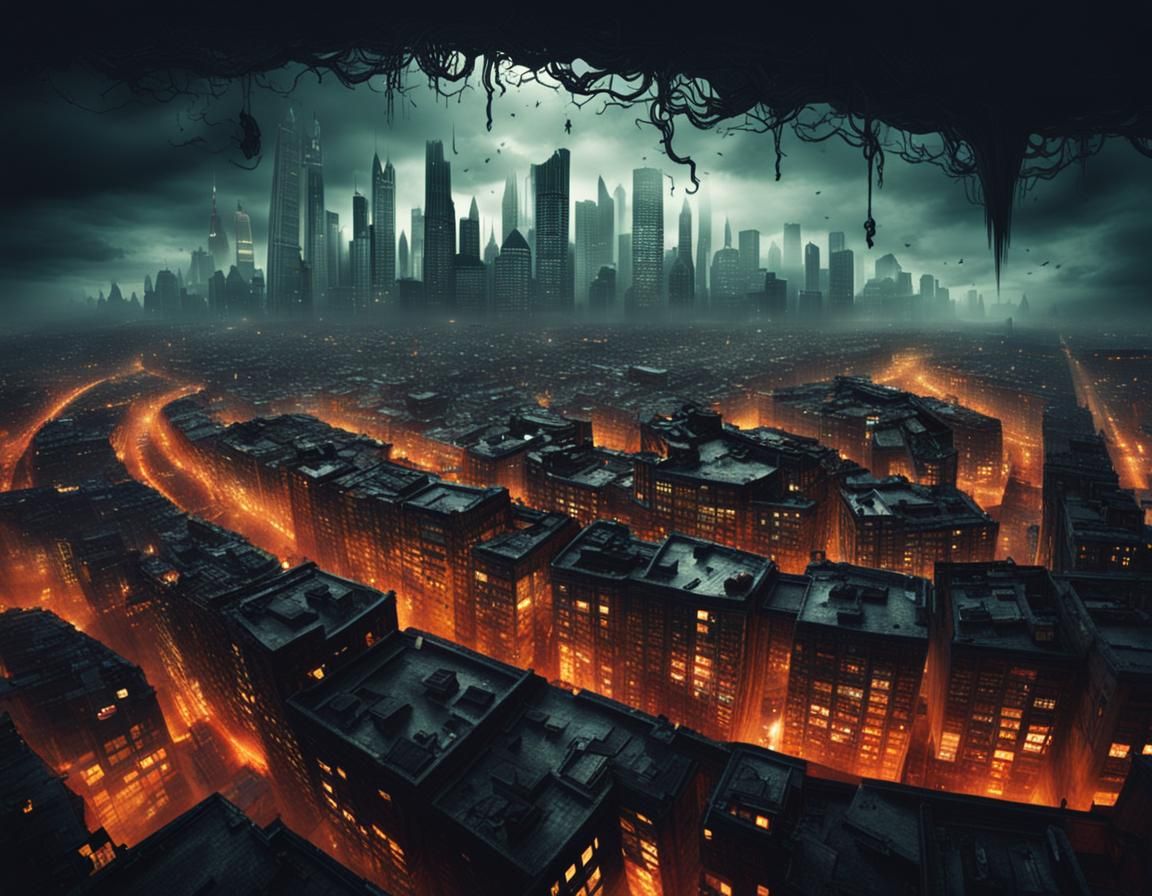 Spooky Upside Down City of Evil