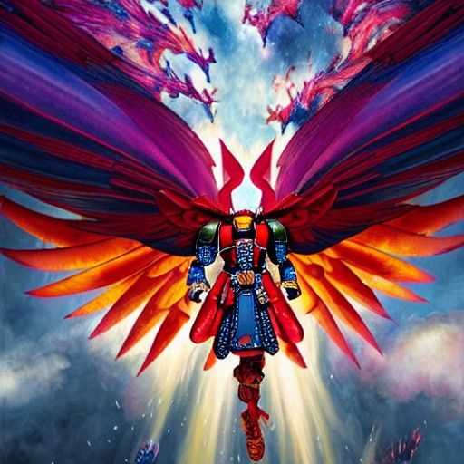 Magnus the Red with Multicolored Wings