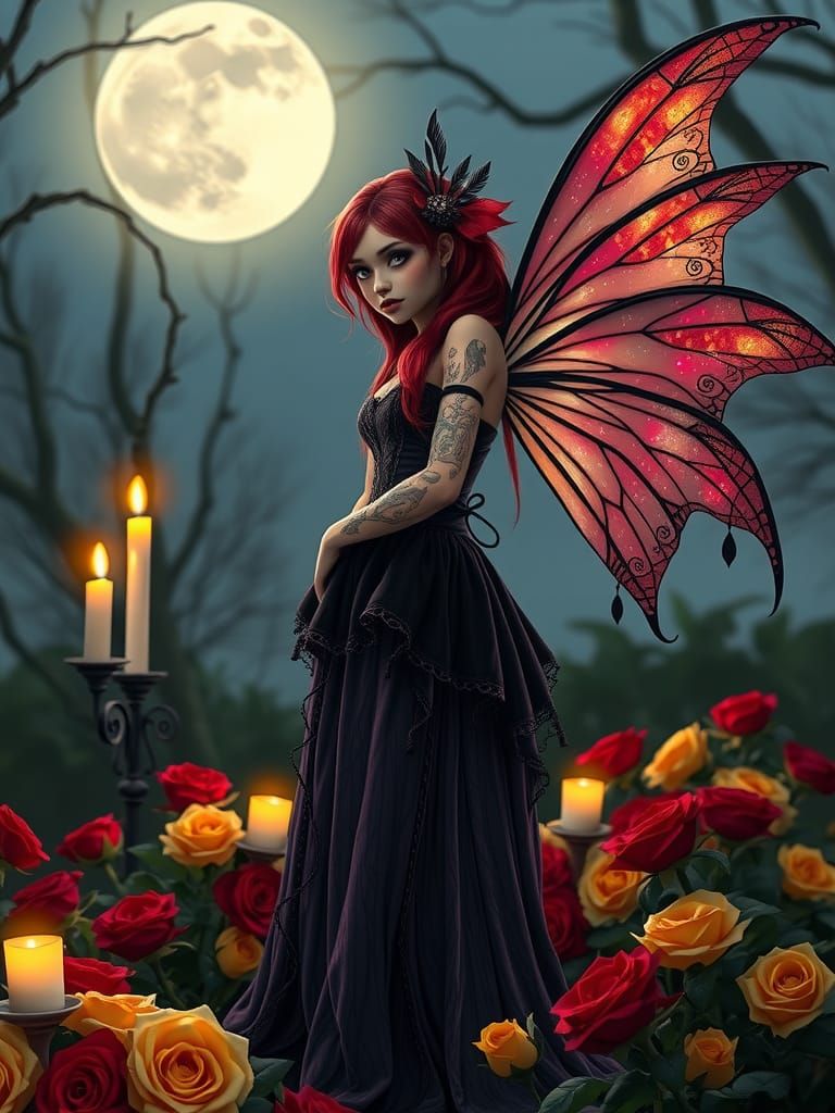 Halloween Fairy in Gothic Victorian Style