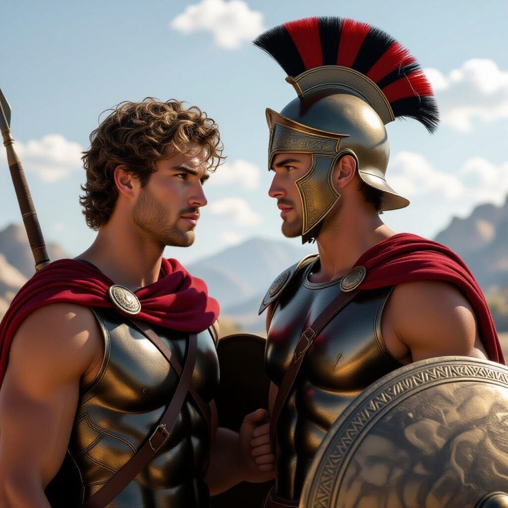 Photorealistic Achilles and Patroclus