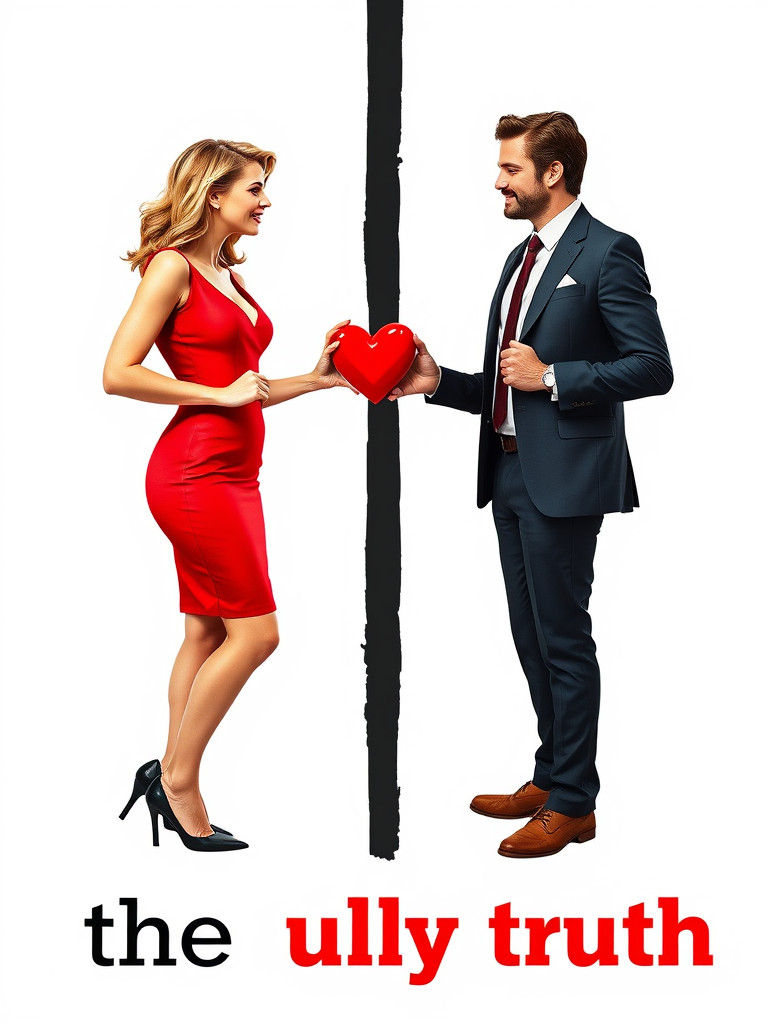 Confident Couple Lock Eyes Across a Bold Black Line