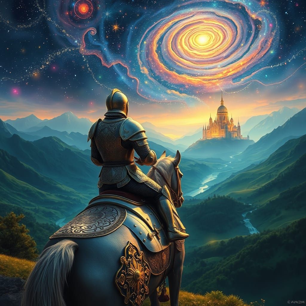 Surreal Epic Landscape in Impasto Oil Painting Style