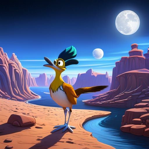 Road Runner Looney Tunes: Detailed Cartoon Art