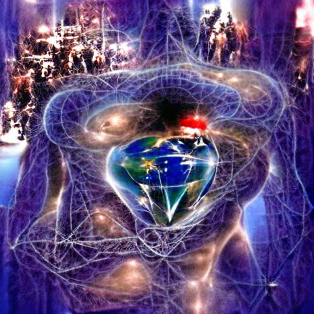 Abstract Purple Womb: Conceptual Art