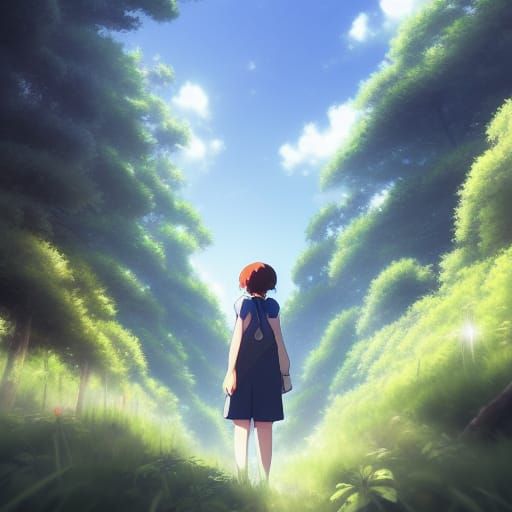 Anime Key Visual Inspired by Studio Ghibli