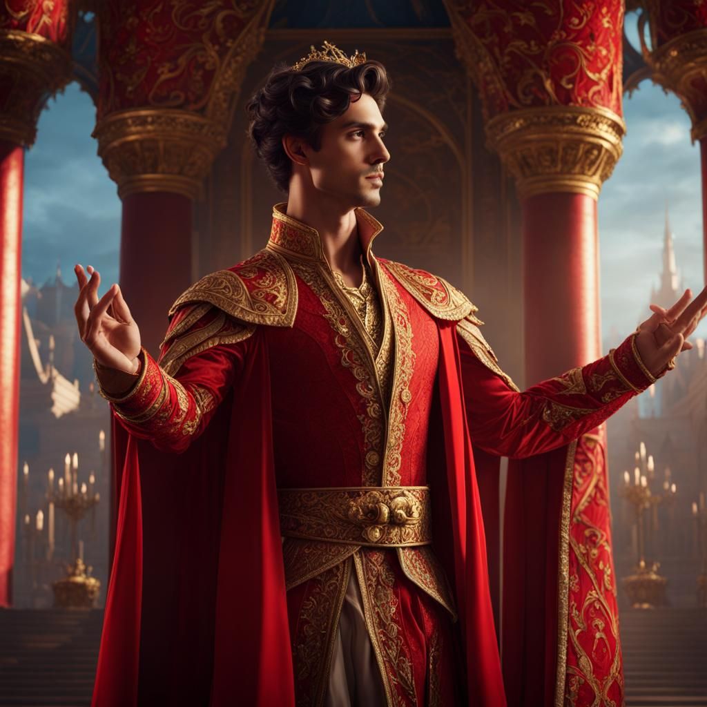 Dancer's Costume: Young Prince in Red Robe