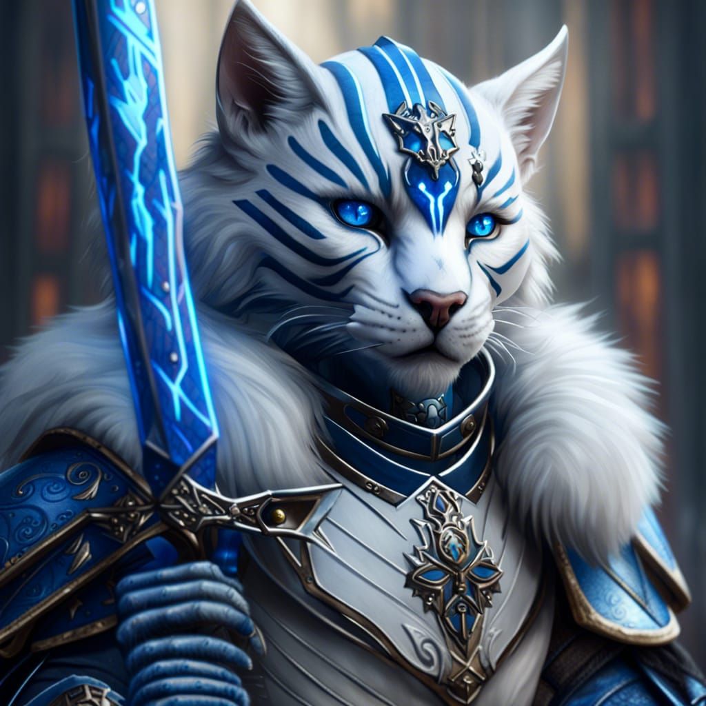 Tabaxi Paladin with Rapier: Fantasy Art