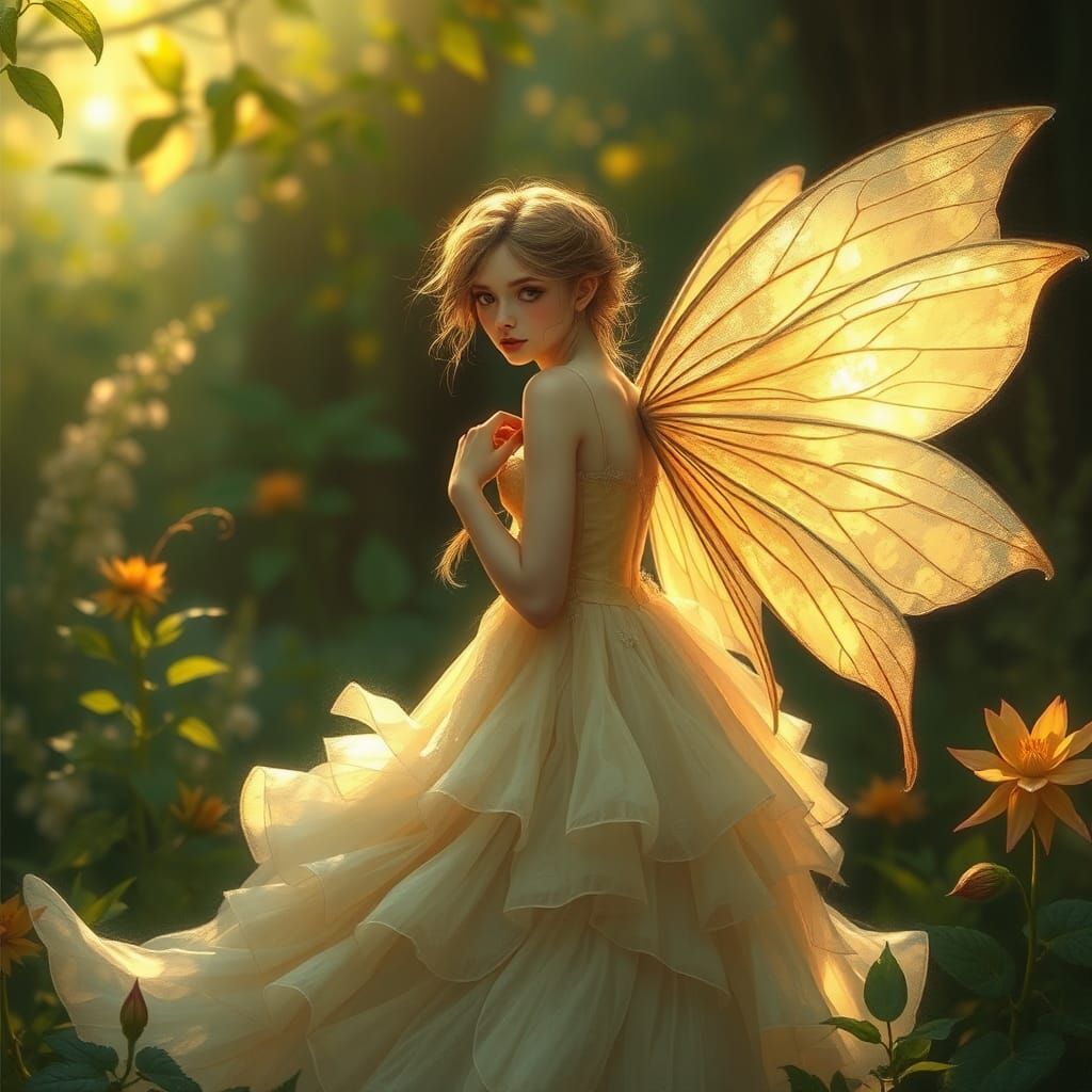 Ethereal Fairy in a Dreamlike Fantasy Landscape