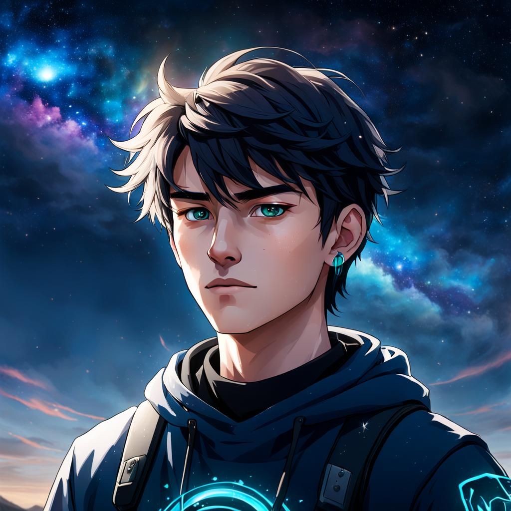 Brooding Teen Wolf Portrait with Emotional Mask