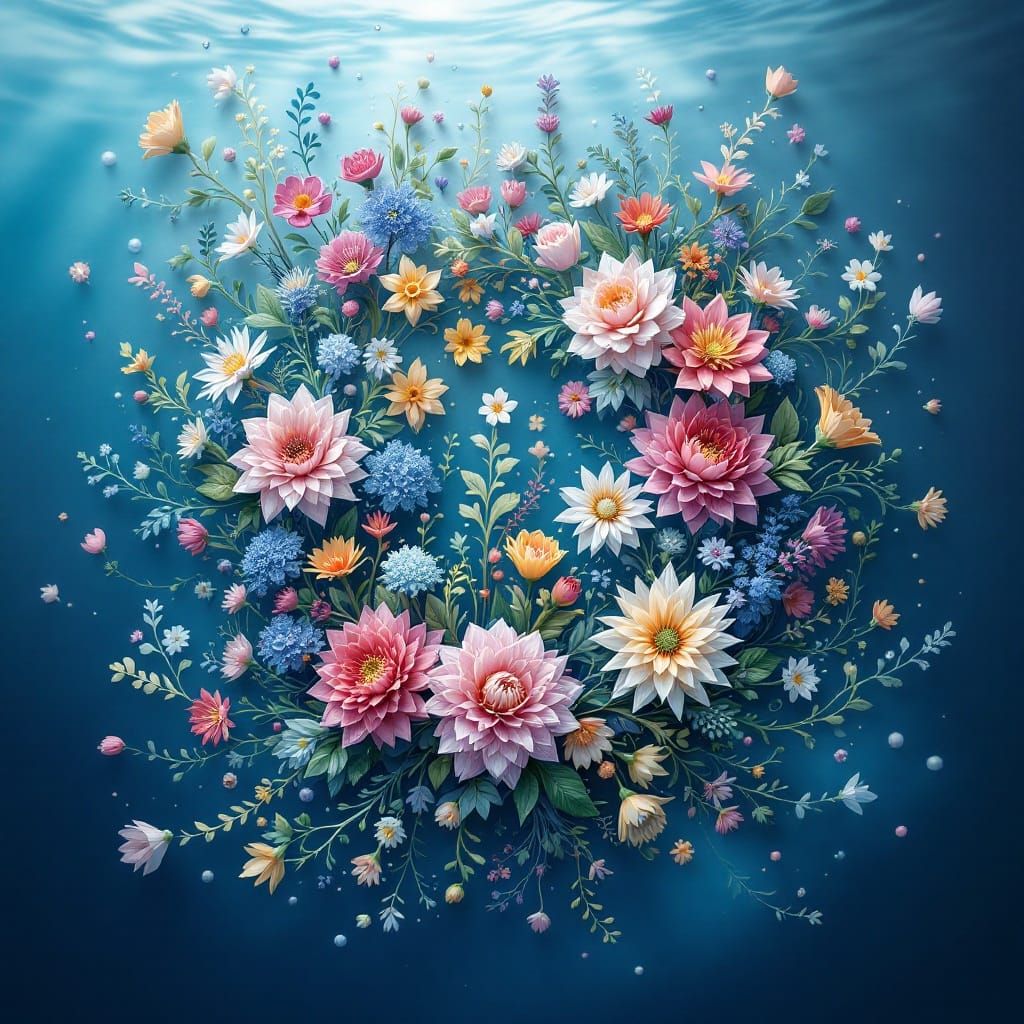 Whispers from the Deep: An Underwater Bouquet in Quilling