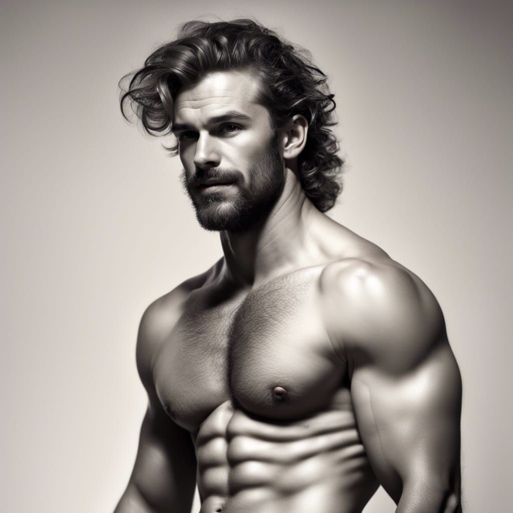 Attractive Shirtless Man in Jock Underwear