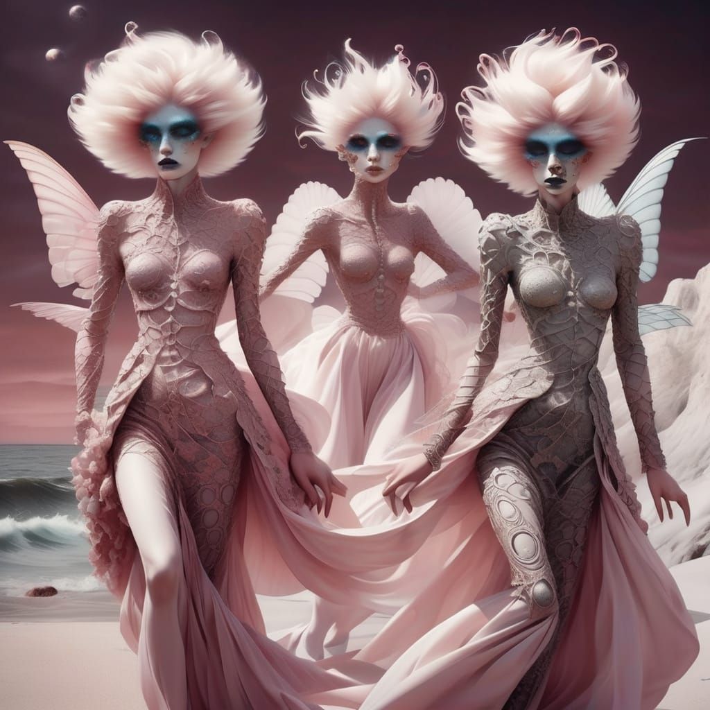 Surreal Androgynes Dancing with Fractal Eyes