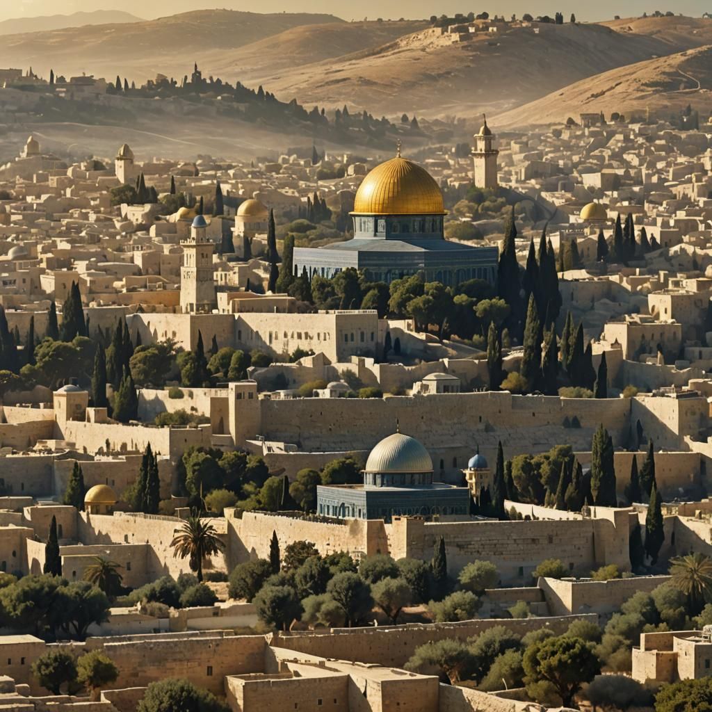 Divided Landscape: Dome of the Rock and Western Wall