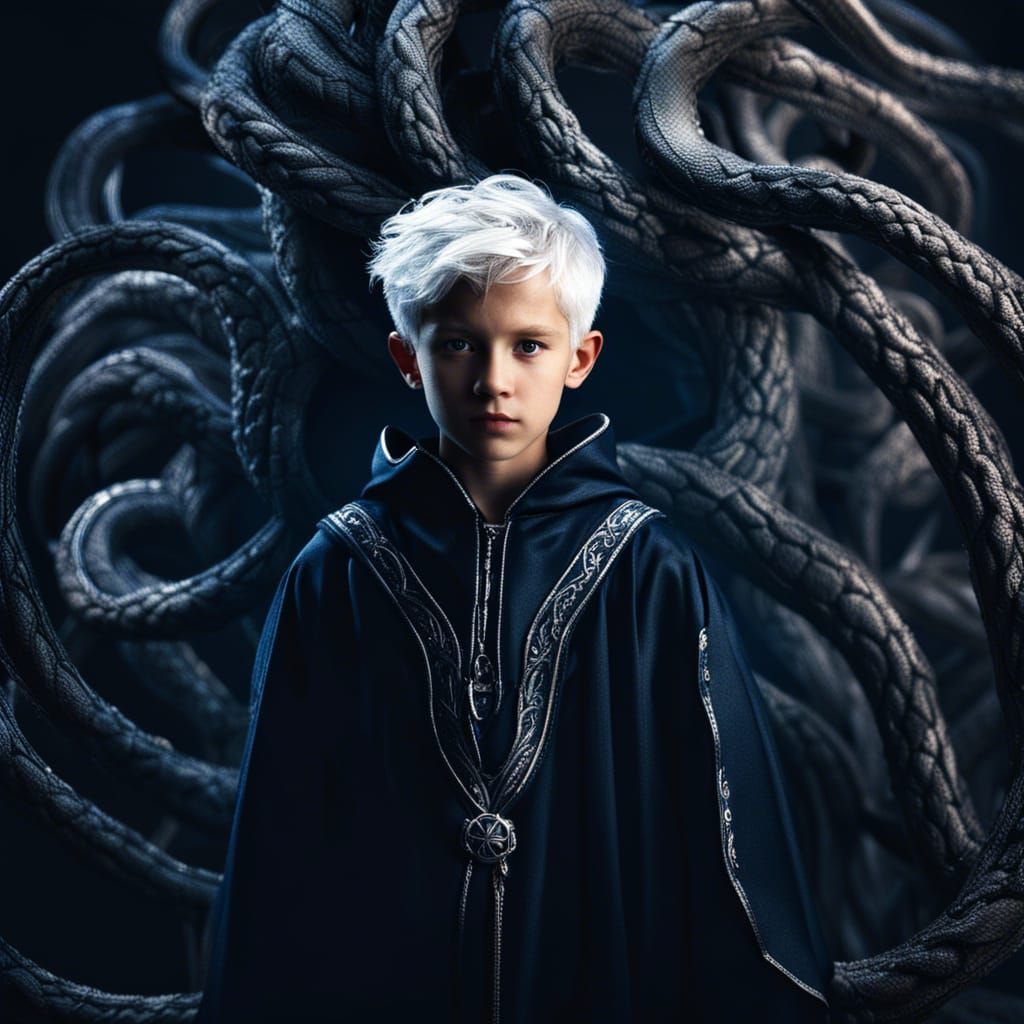 Young Sorcerer with Eldritch Tentacles in Astral Illustratio...
