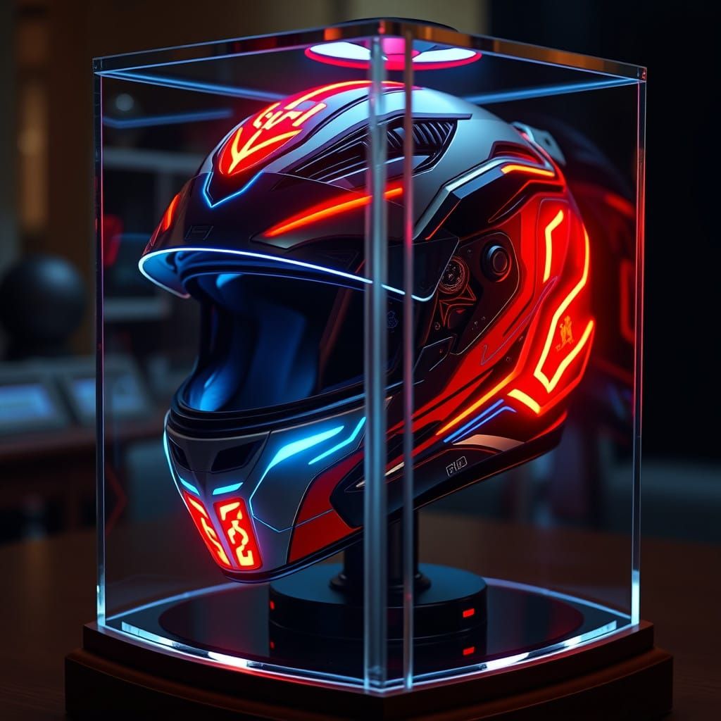 Dragon Ball-Inspired Racing Helmet in 2.5D Anime Style