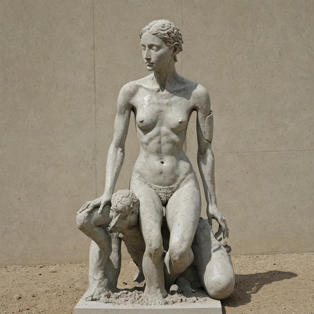 Postmodern Life Sculpture in Sci-Fi Style