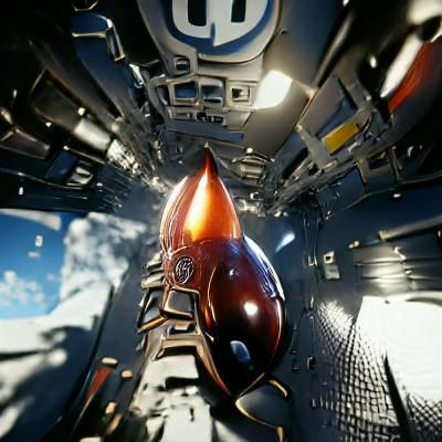 Rocket Ship Soaring Through Space in Unreal Engine