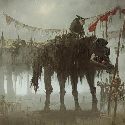 Sinister Circus in the Style of Greg Rutkowski