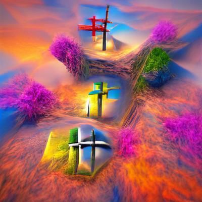 Three crosses