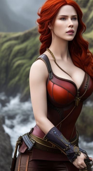 Hyperrealistic Triss Merigold in Witcher Style