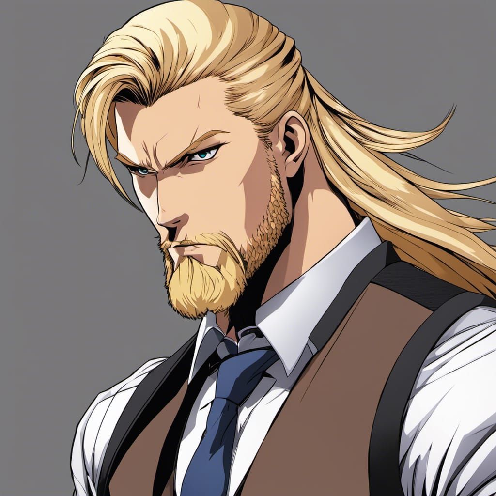 Anime Viking Businessman in Suit