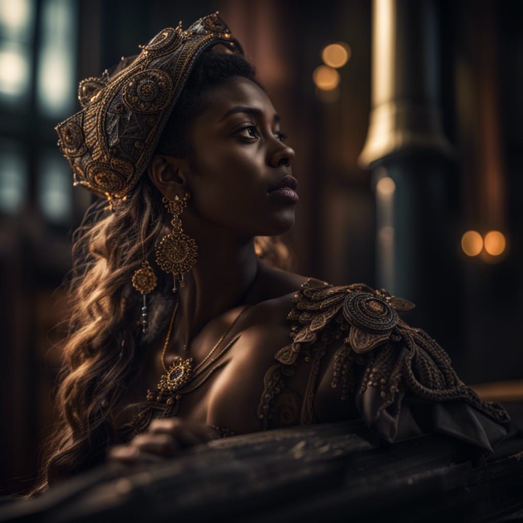 Hyperrealistic Portrait of Serafina in High Definition