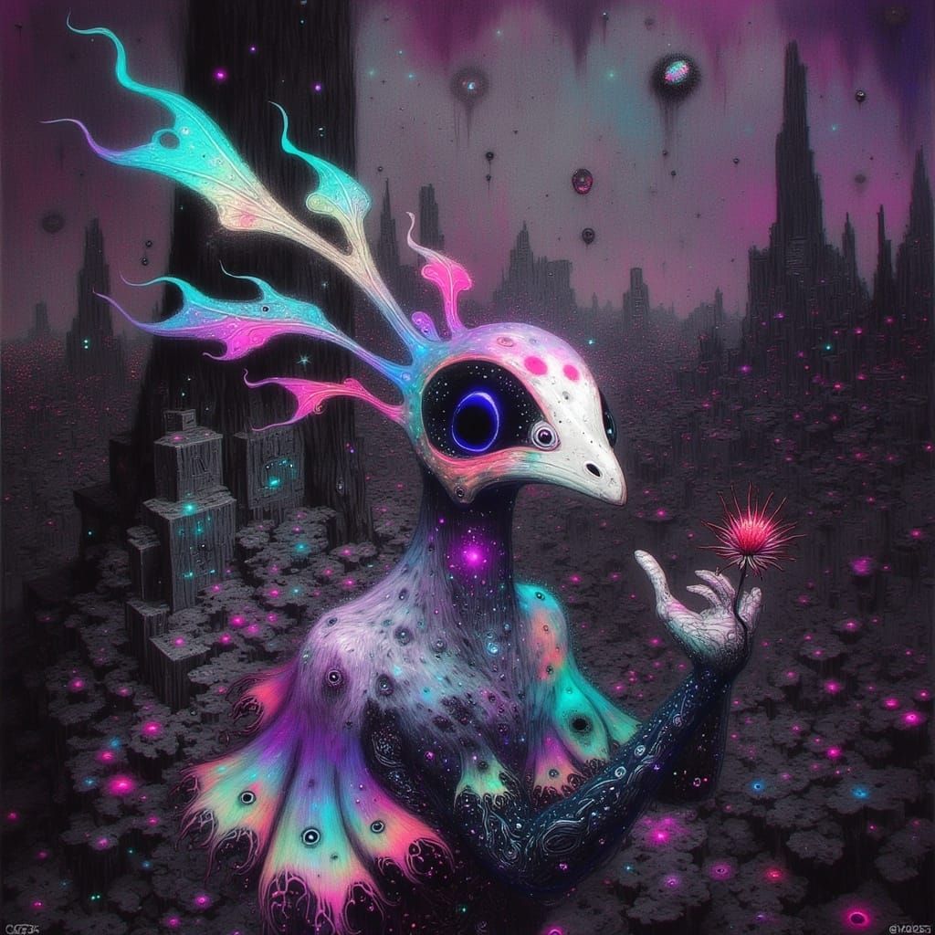 Otherworldly Biome Creatures in Vibrant, Iridescent Hues