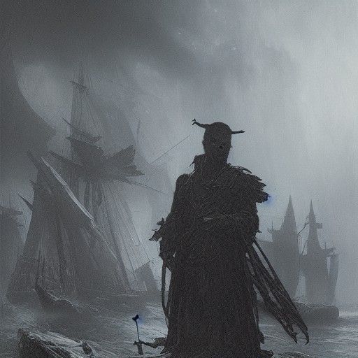 Ghost Pirate Crew in Horror Style