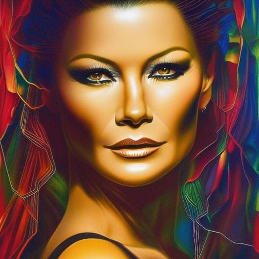 Catherine Zeta-Jones: Hyperrealistic Color Graded Pencil Ske...