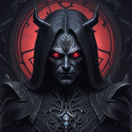 Cosmic Azazel Guardian in Dark Fantasy Style