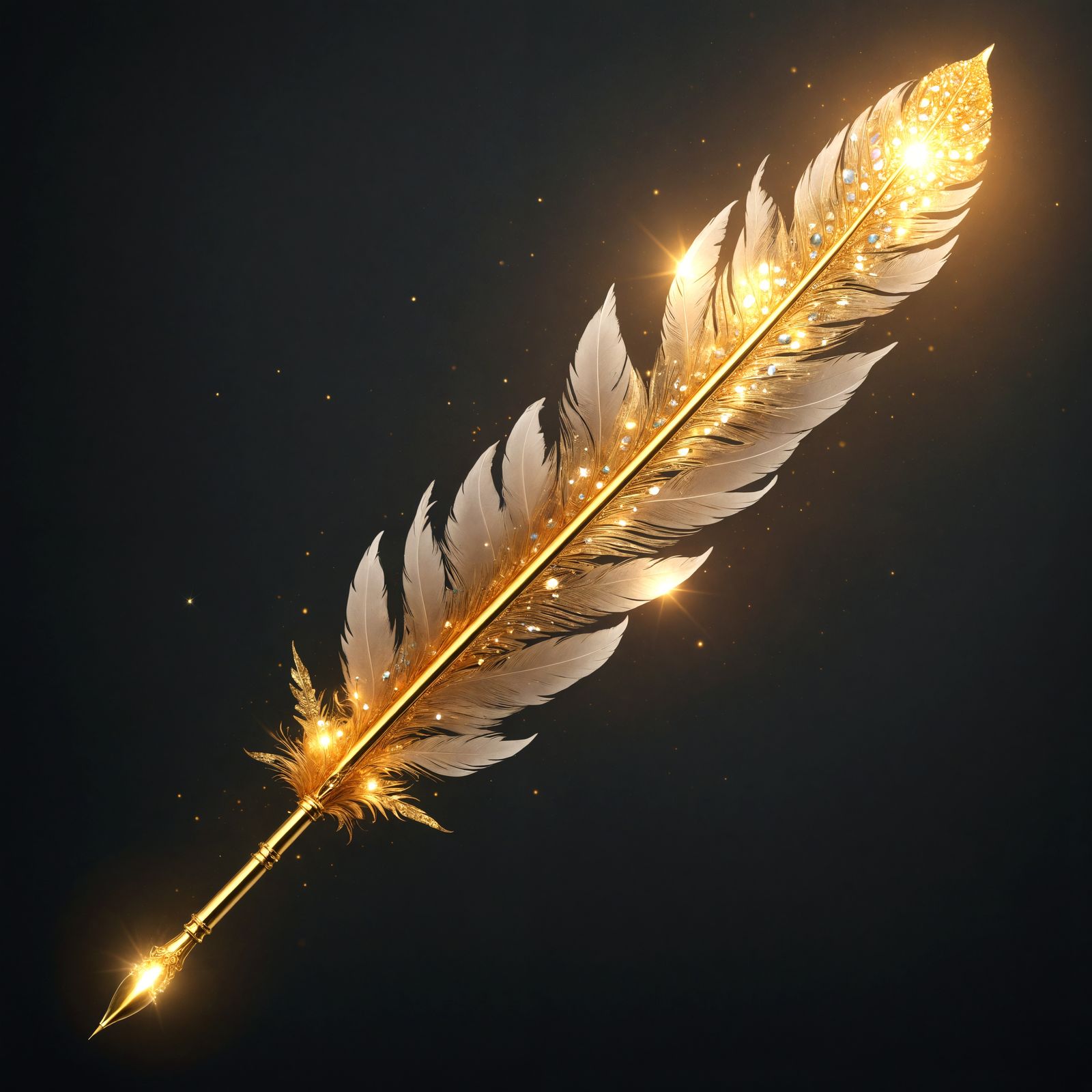 Angel Writer with Magical Quill