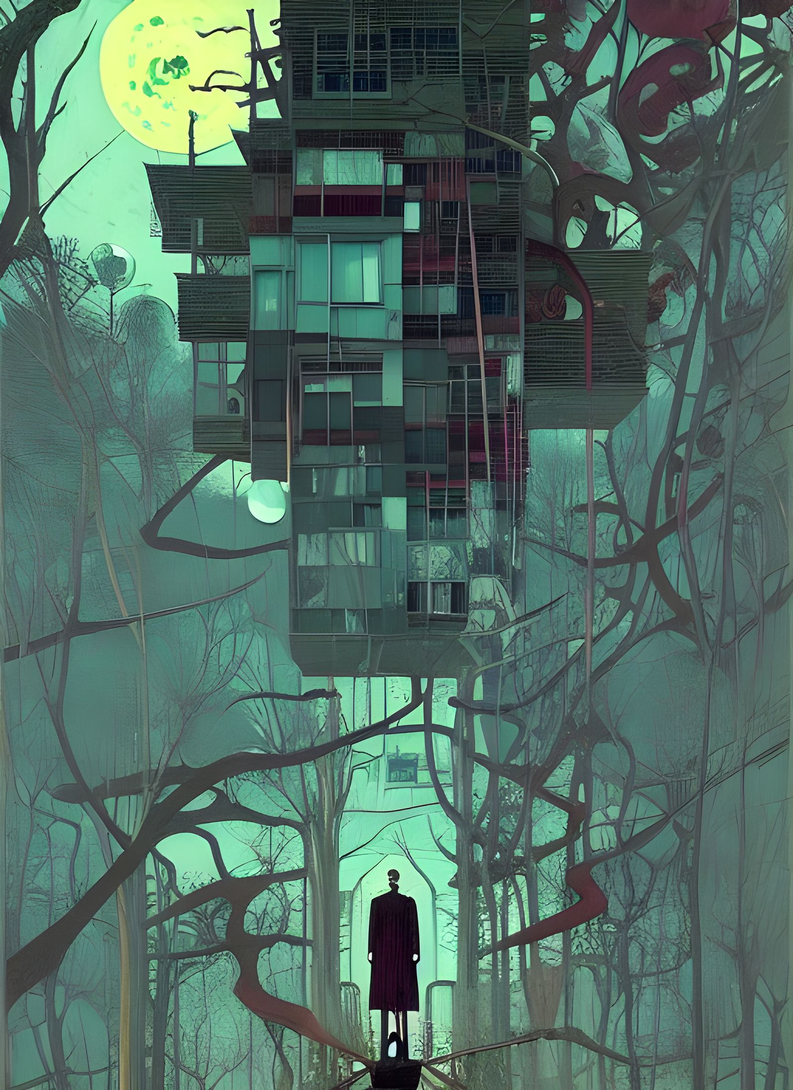 Creepy Students in Hyperdetailed Matte Painting