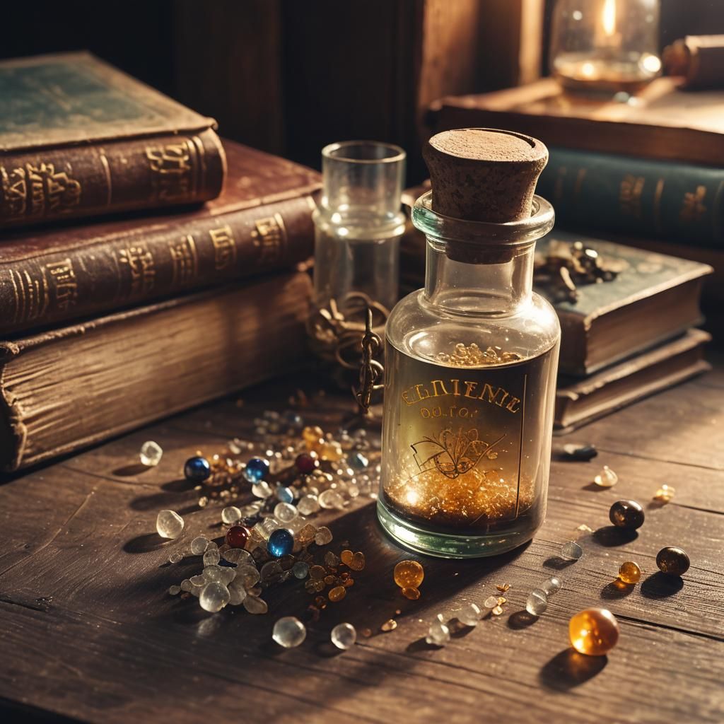 Glowing Potion Vial: Magical Realism Close-Up